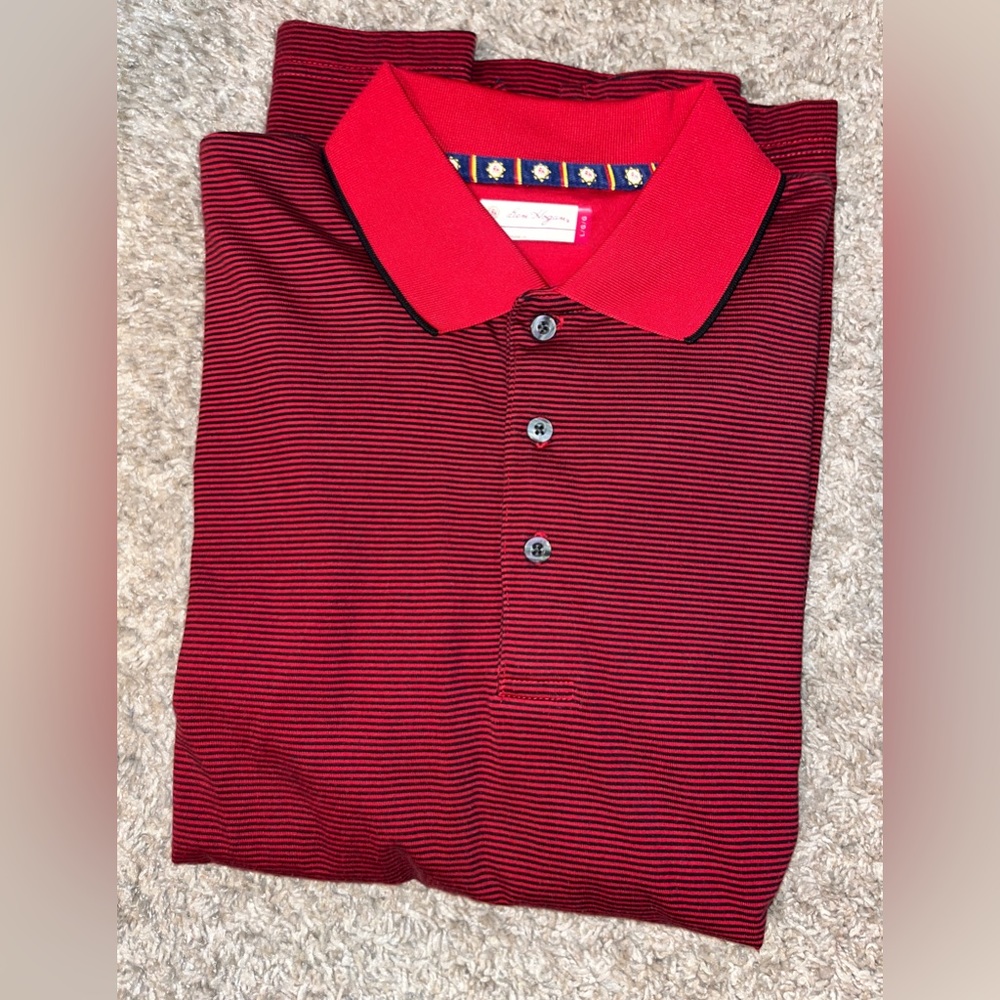 Large Red/Black Ben Hogan Short Sleeve Polo